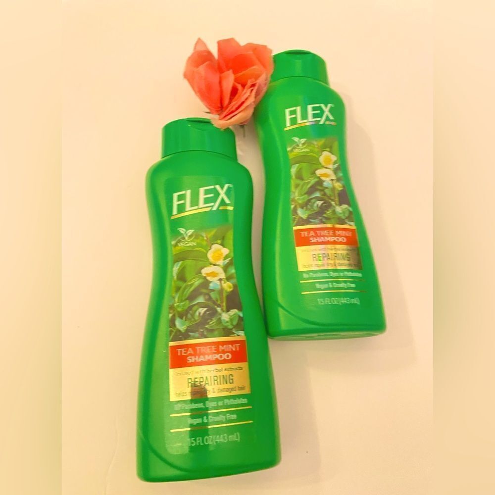 🛍️2 Pack FLEX Tea Tree Mint Shampoo Repairing 15 FL OZ